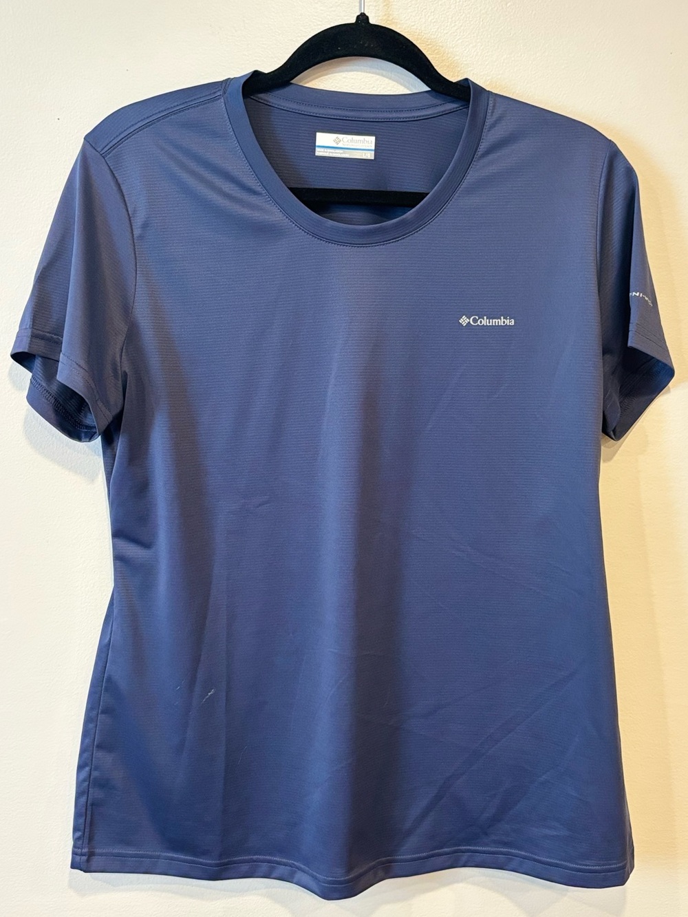 Columbia Omni-Wick Blue Short Sleeve Active Tee Women's Large